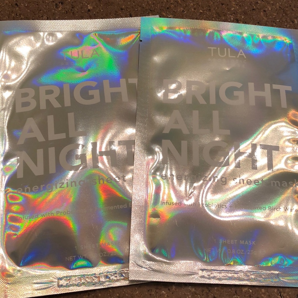 Tula Bright All Night sheet masks (2)